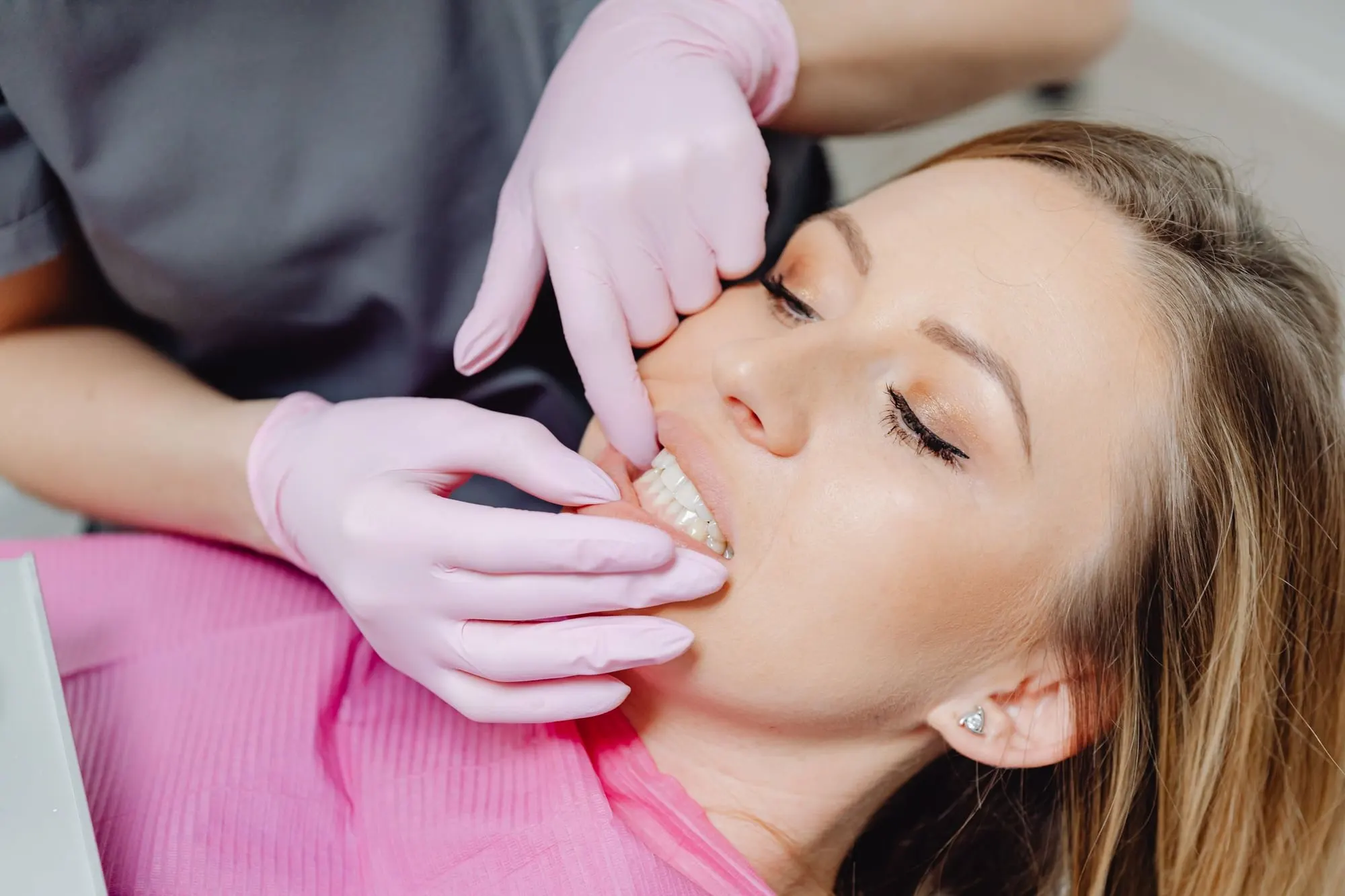 Dentist carrying out a dental check-up