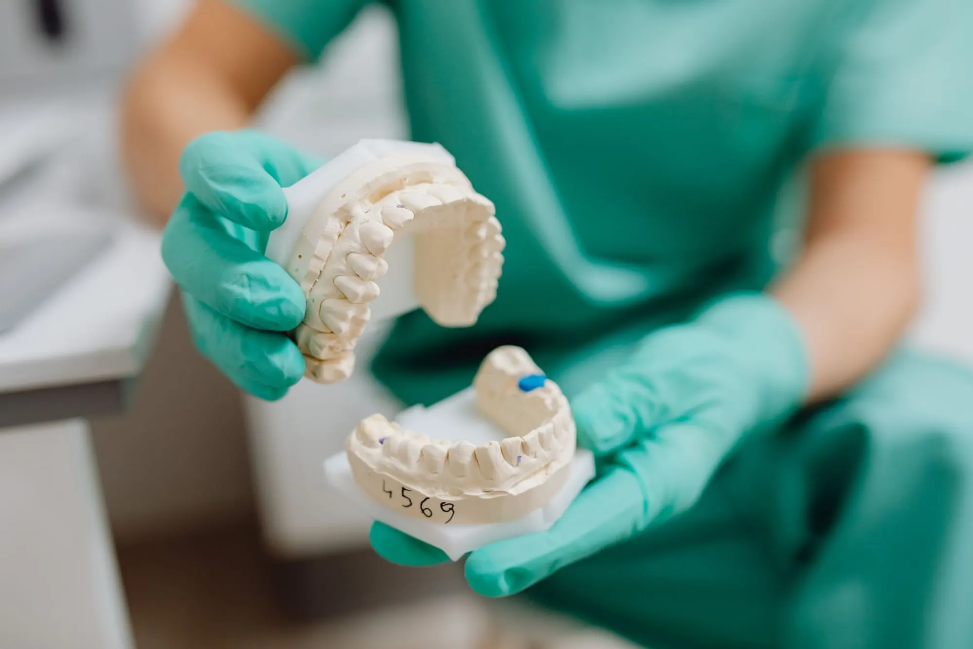 Dental cast used to make a crown
