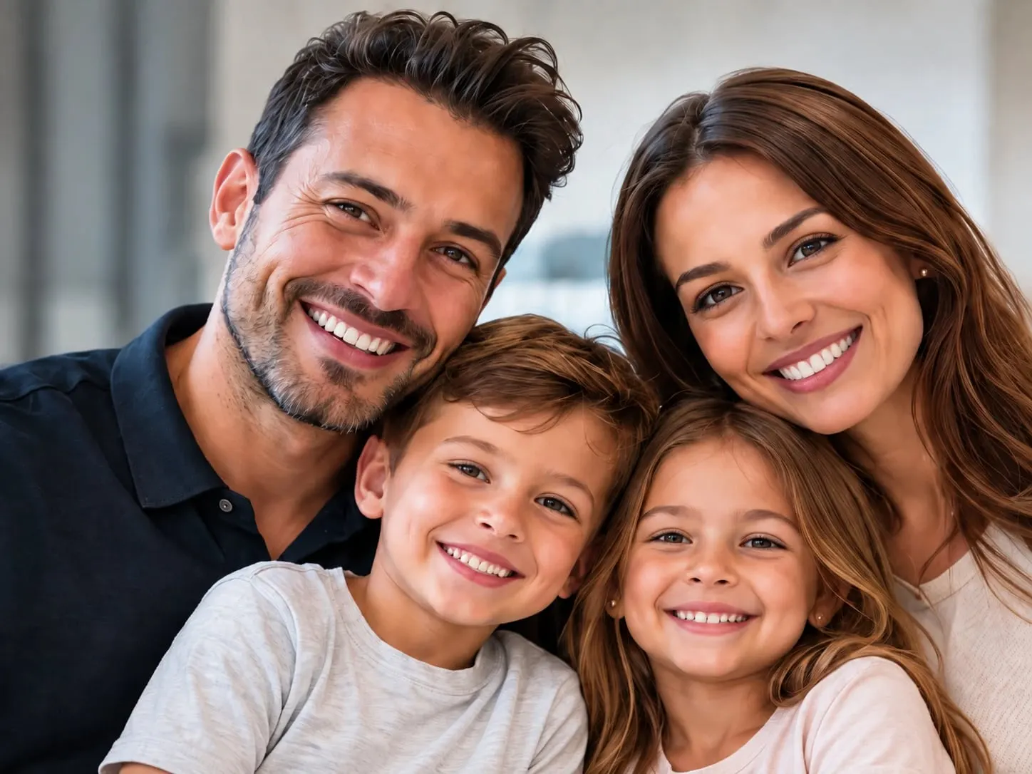 Happy smiling family - friendly family dentist in Sedgley, Dudley